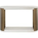 Cavette 50 X 32.5 inch White and Antique Brass Outdoor Console Table